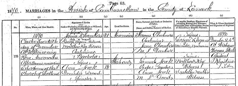 Ann's Marriage Record