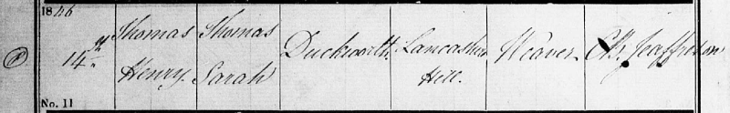 Thomas Henry's Baptism
