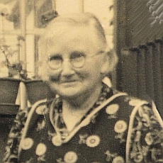 Gran in porch of Belhaven c.1940